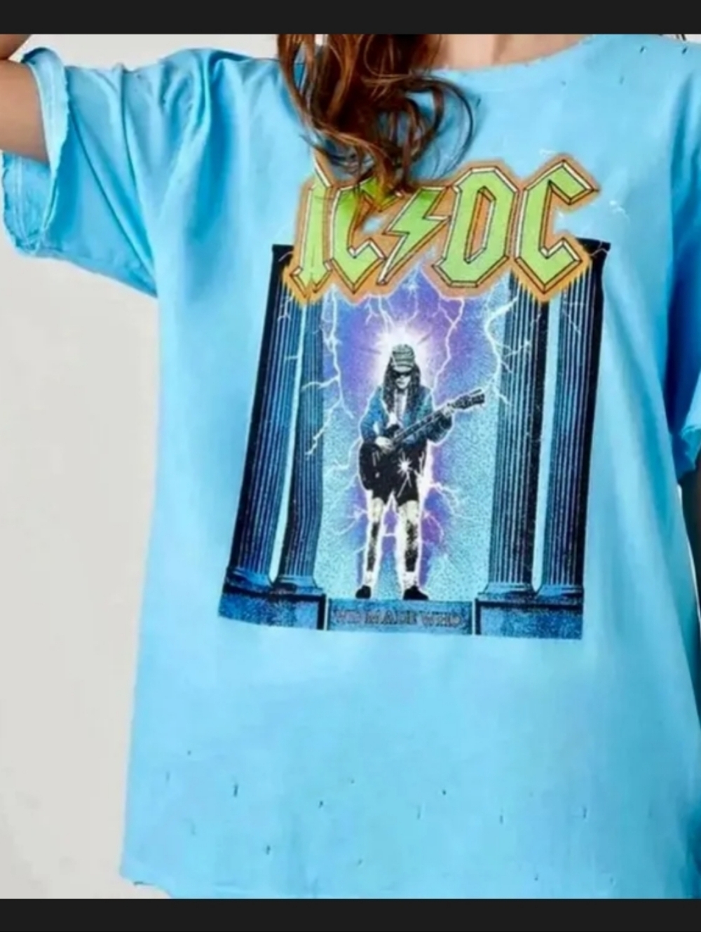 NEW AC DC OVERSIZED TEE SHIRT Medium/Large